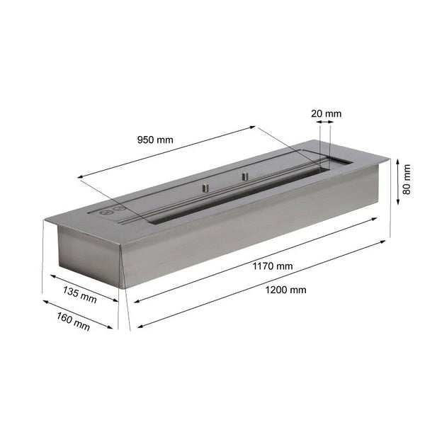 120 cm Superior Ethanol Brenner - 6 Liter