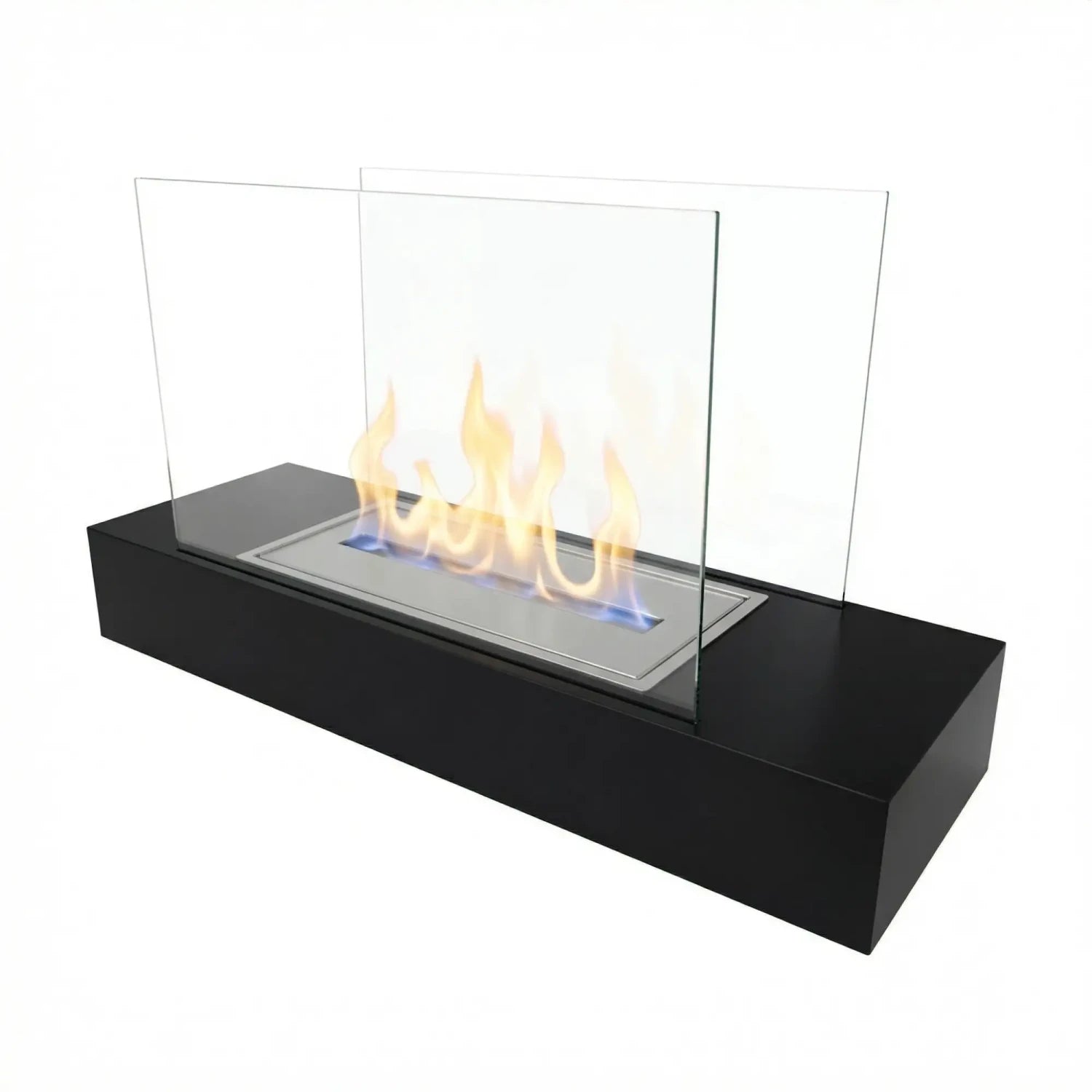 Oklahoma -  Steel and Black Freestanding Bio Fireplace
