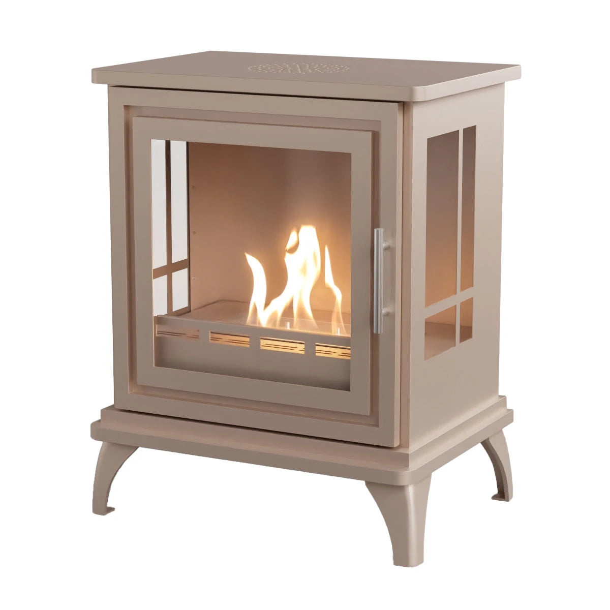 Nashville – Grau Beige Freistehender Bioethanol-Ofen