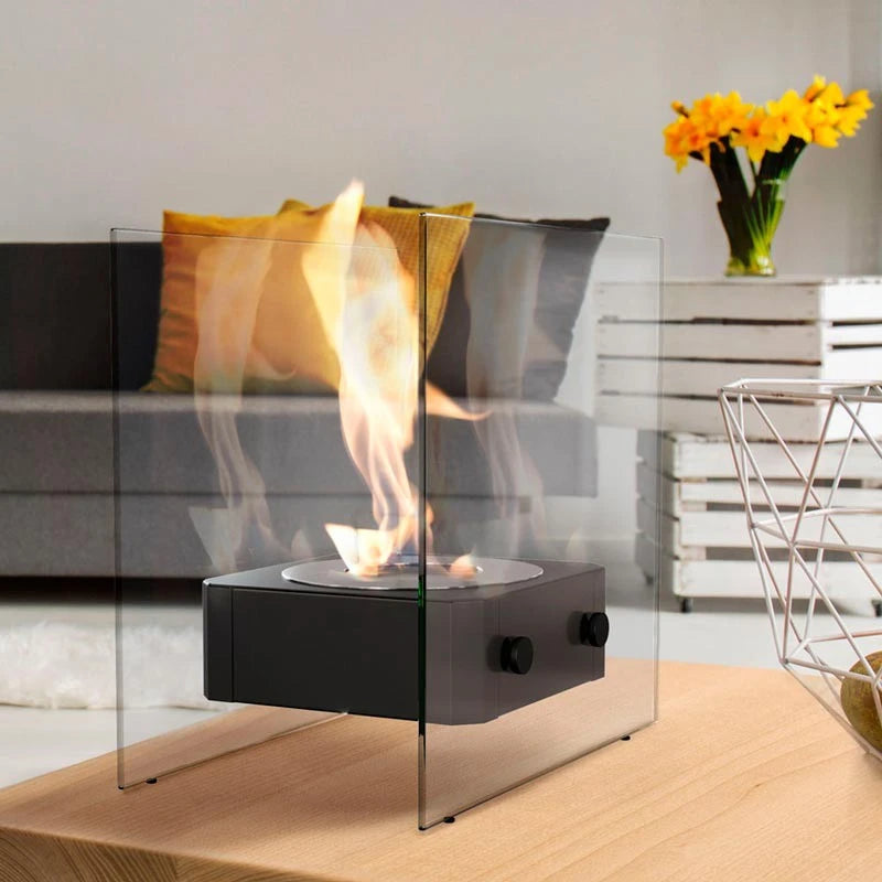 Nel Ethanol Kamin in Schwarz