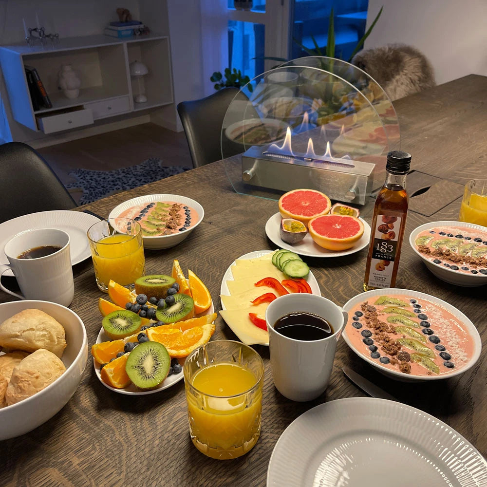 Kreisförmiger Tischkamin