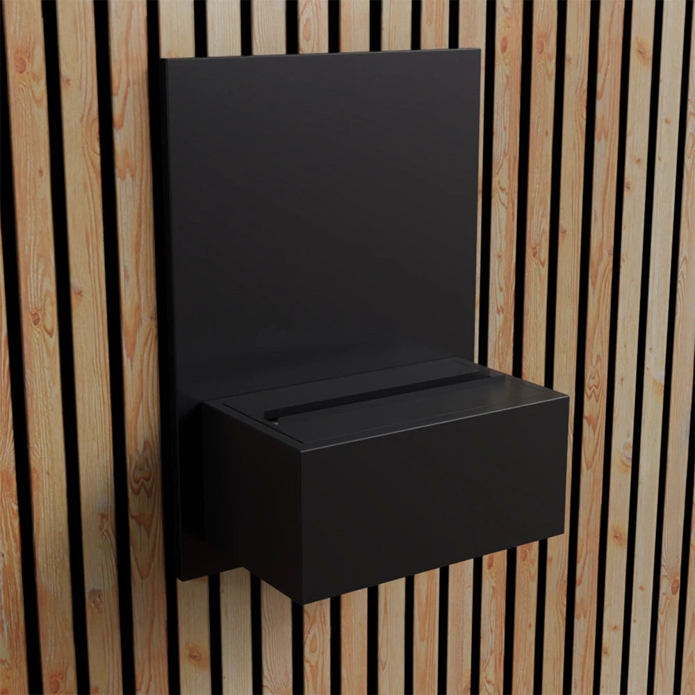 Brekke -  Wasserdampf Wandkamin Schwarz