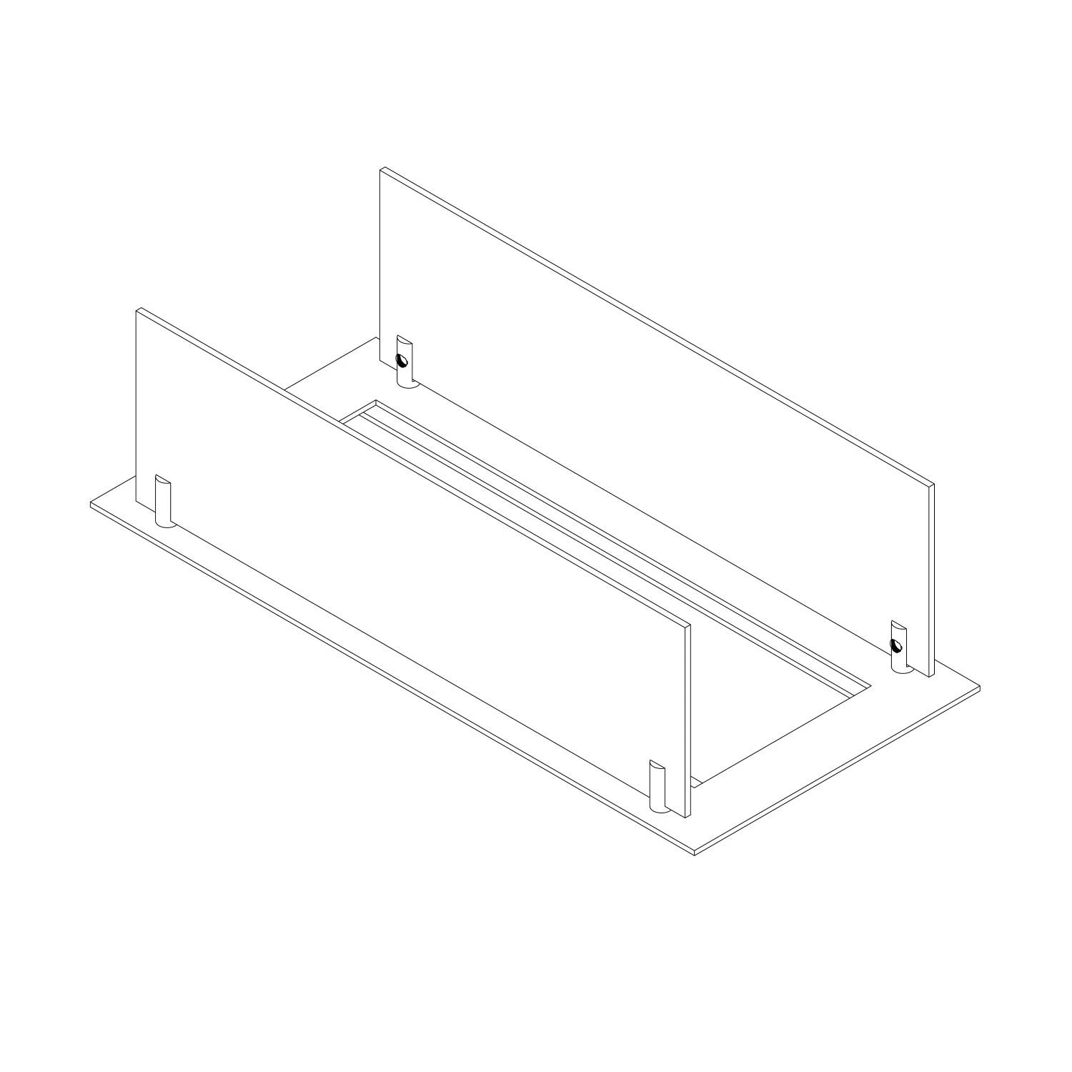 Einbauprofil für 45 cm Brenner