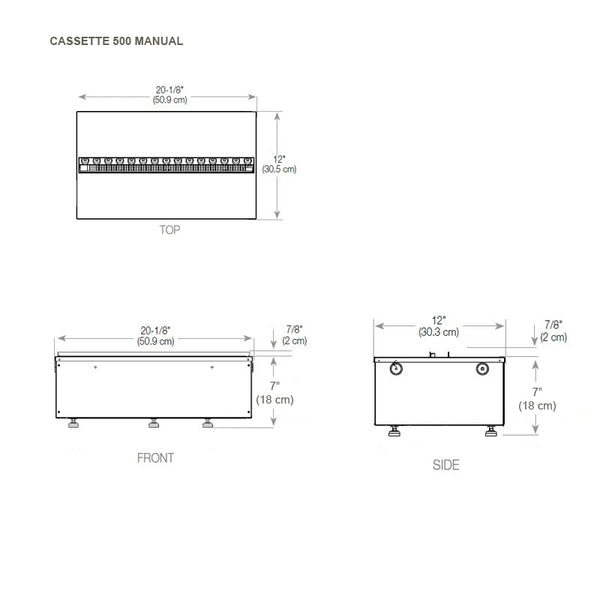 Cassette 500 Retail Manual Wasserdampf Kamin