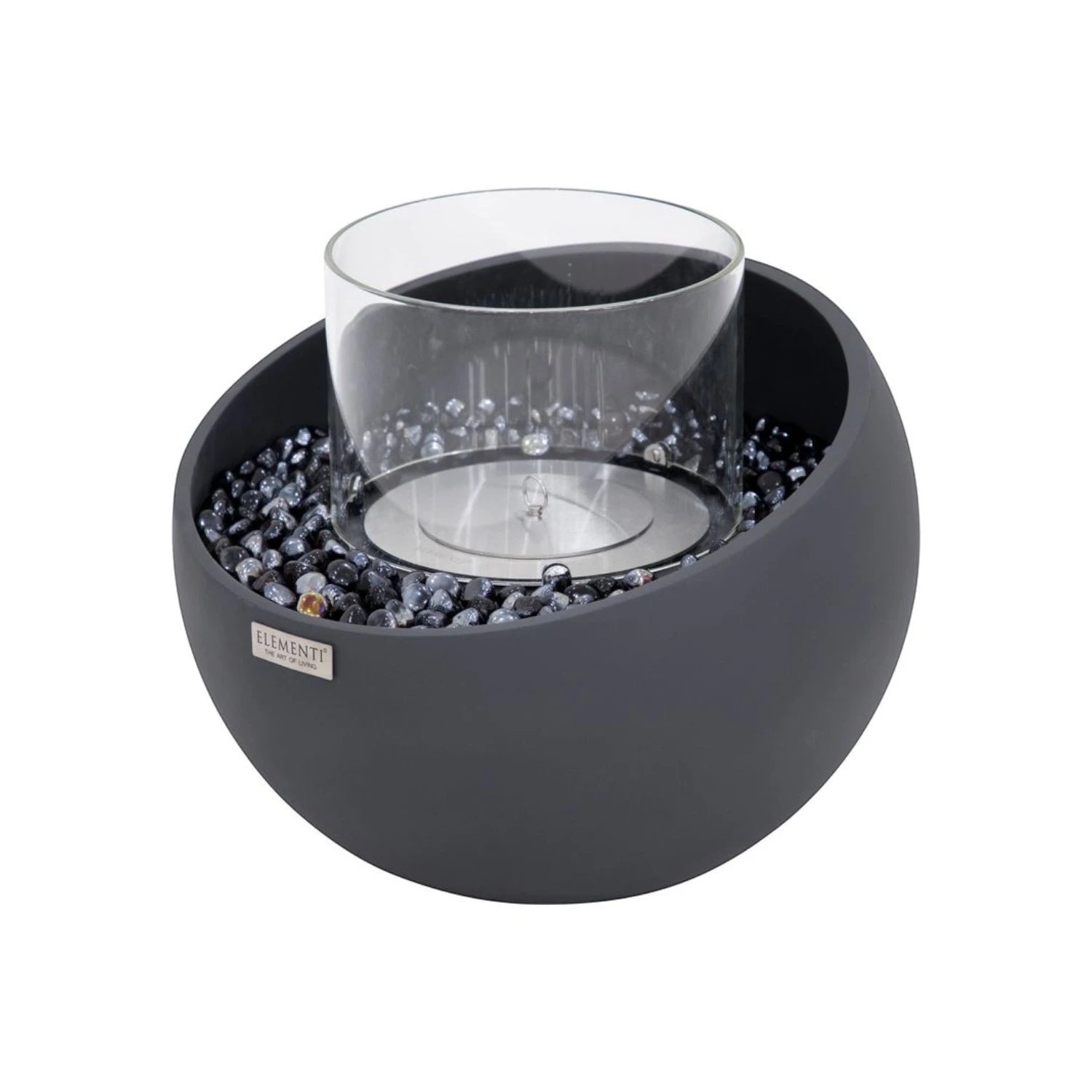 FIRENZE Bioethanol Schale S – Schiefer Schwarz