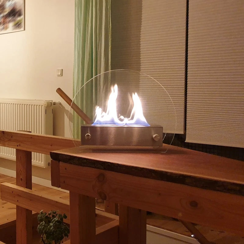 Kreisförmiger Tischkamin