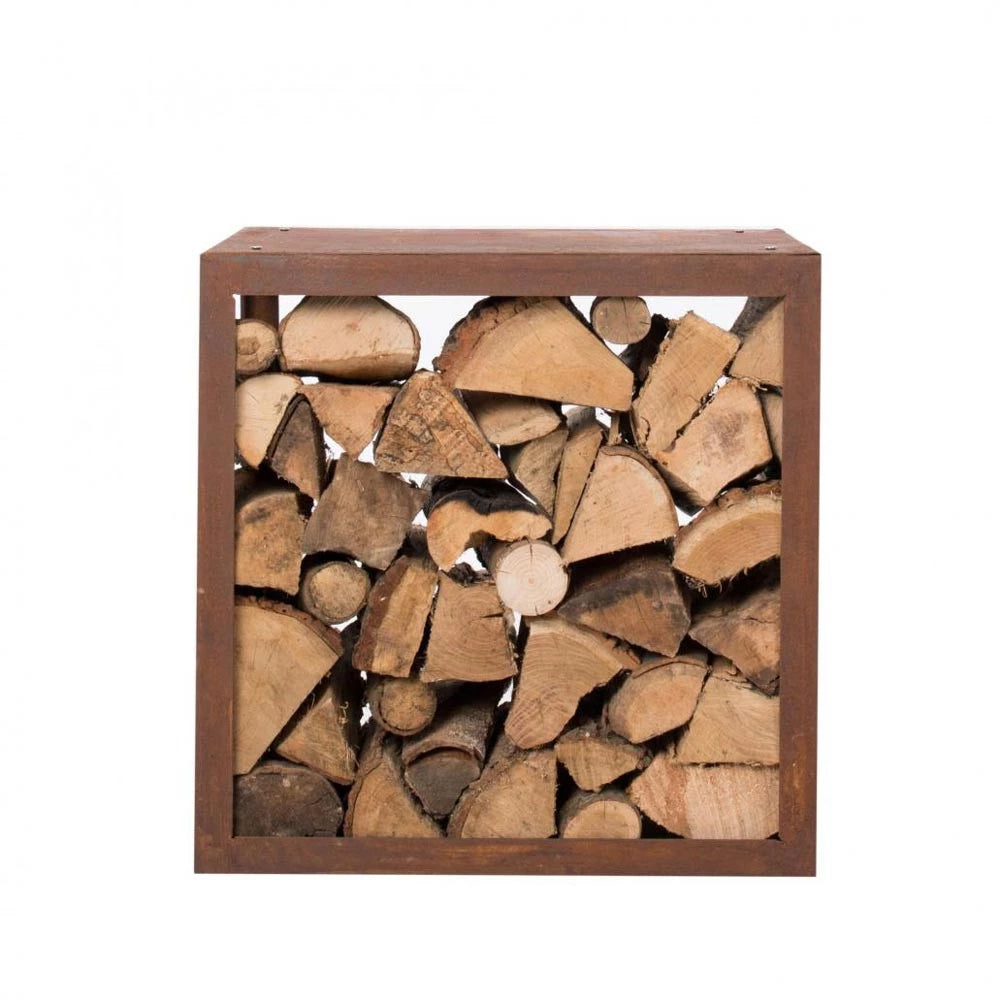 Lagerung für Brennholz in Cortenstahl - 50 cm