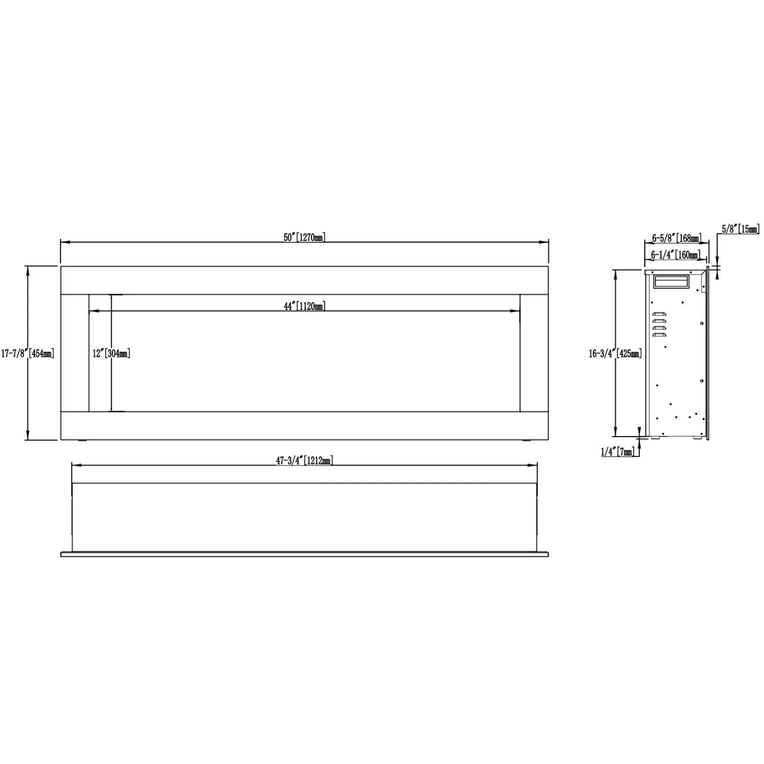 Aflamo Diamond 128 cm Elektrischer Kamin