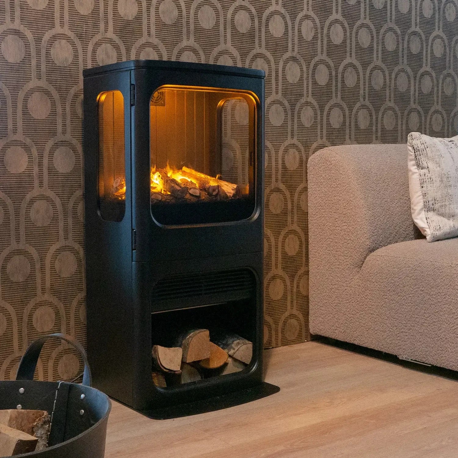 Mapleton 100 – freistehender Wasserdampf-Kamin aus Gusseisen