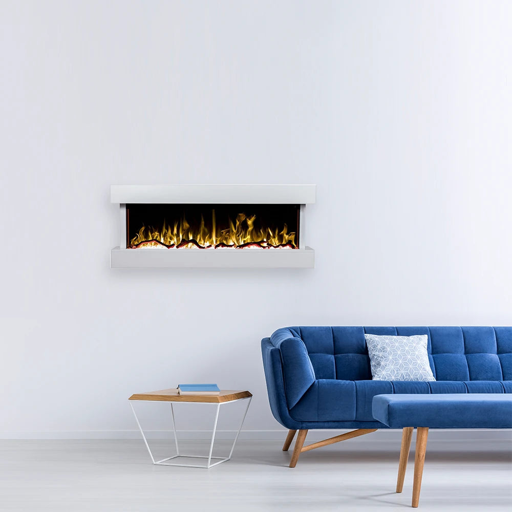 Nordfolk Elektro-Wandkamin - Weiß