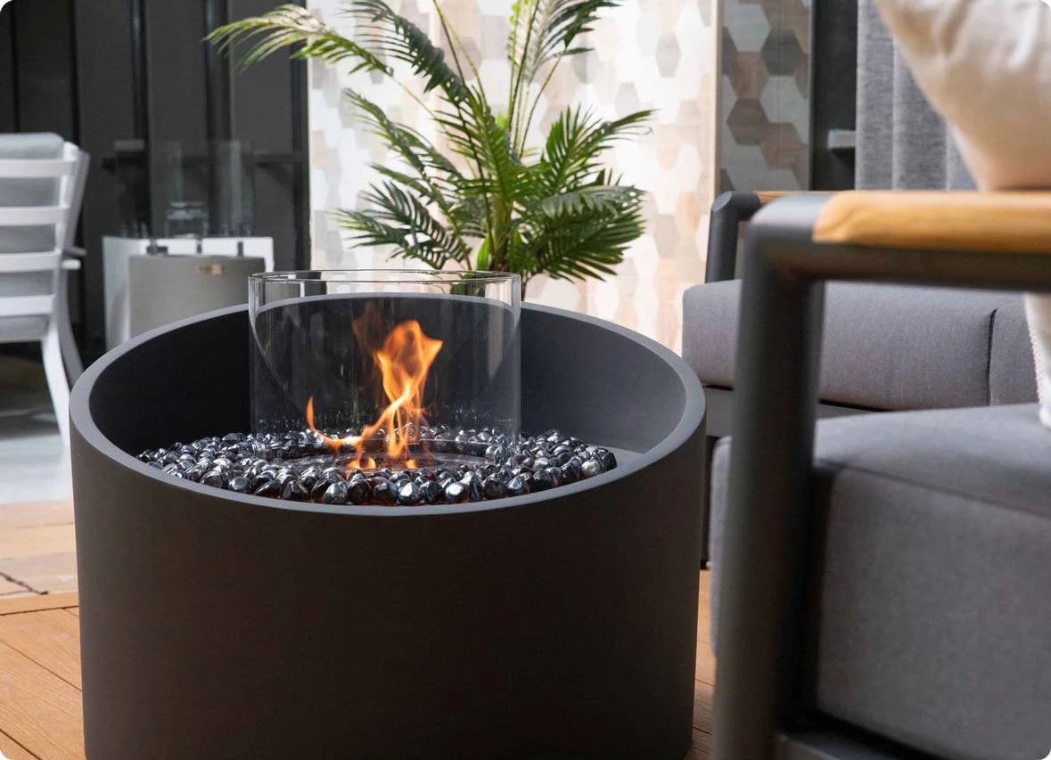 Torre Bioethanol-Feuersäule in Schiefer-Schwarz