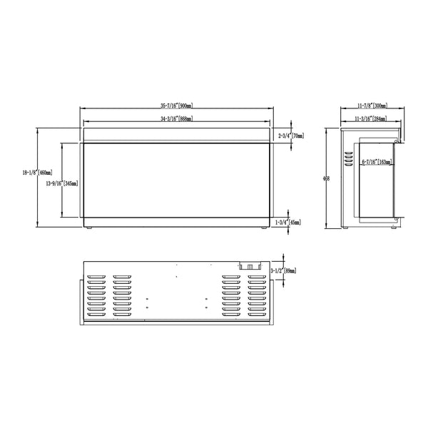 Solis 90 Eingebauter Elektrokamin