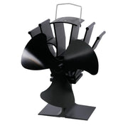 Schwarzer wärmebetriebener Ofenventilator – 3 Flügel