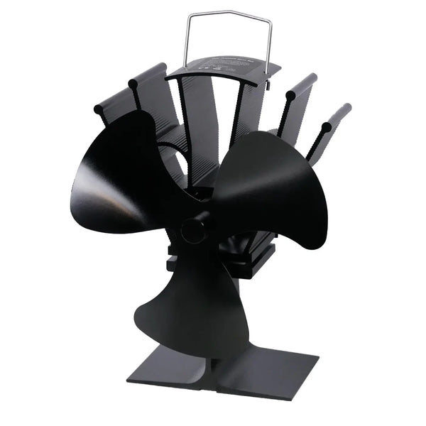 Schwarzer wärmebetriebener Ofenventilator – 3 Flügel