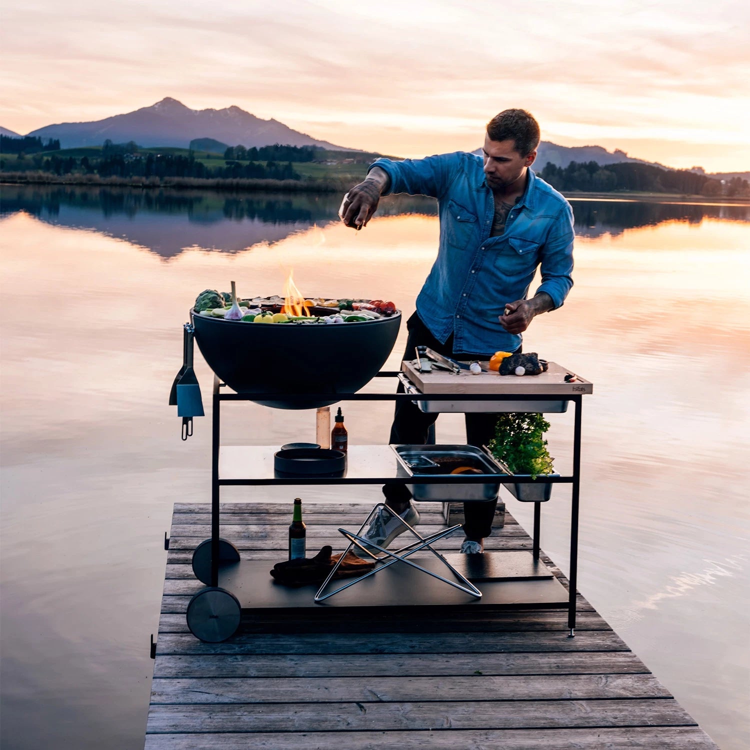 BBQ-Kamin für den Außenbereich