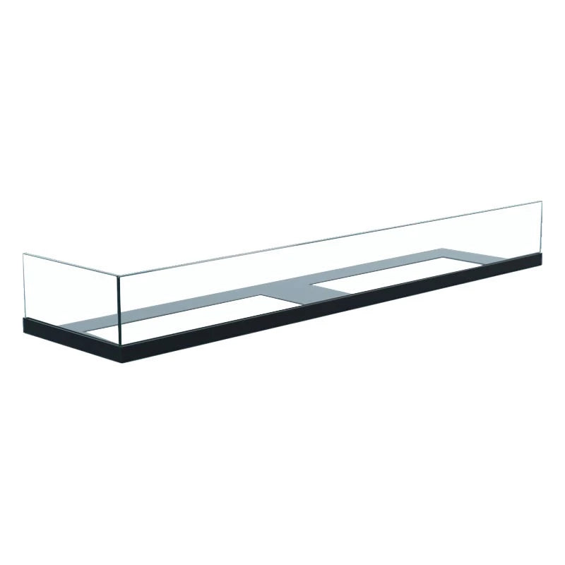 Glasscheibe für Eckkamin - 90 cm links