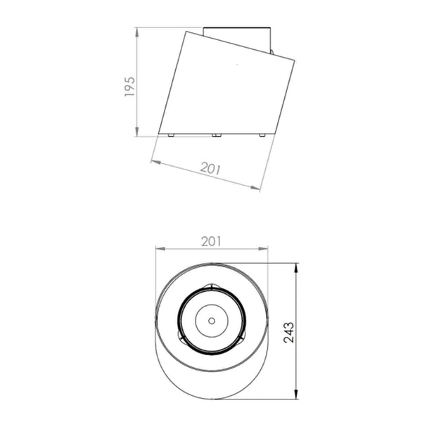 Contour Tischkamin – Schwarz