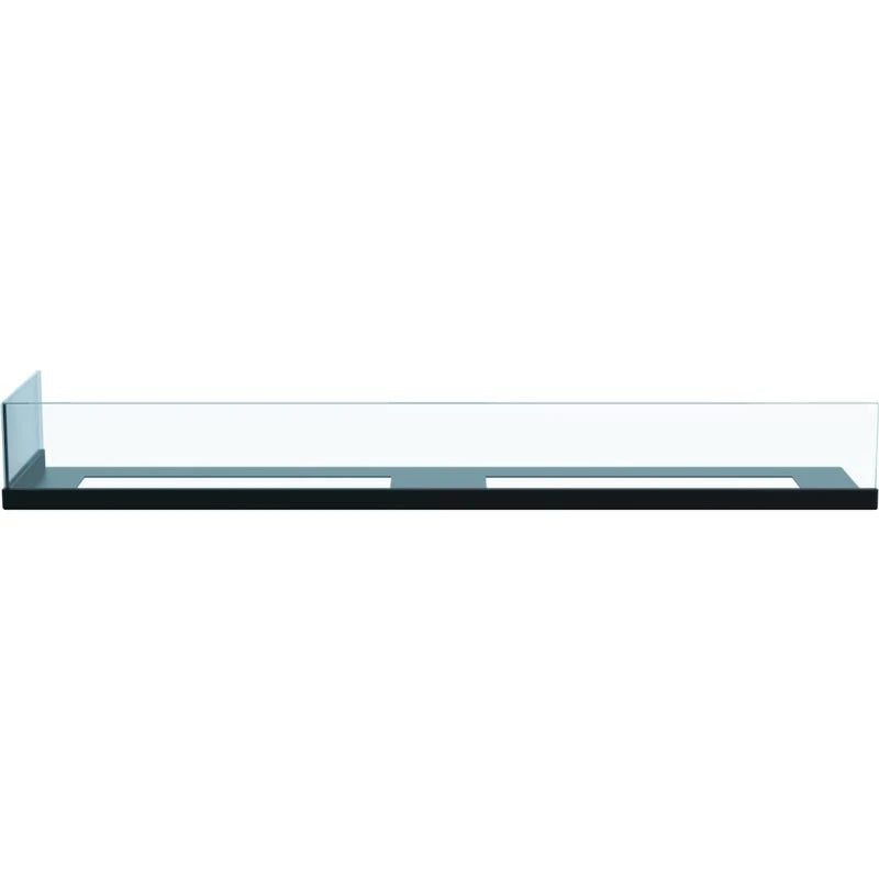 Glasscheibe für Eckkamin - 90 cm links