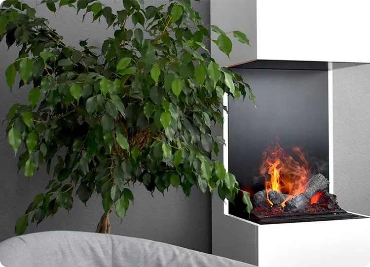 Glow Fire Beethoven Weiß Opti-myst Kamin