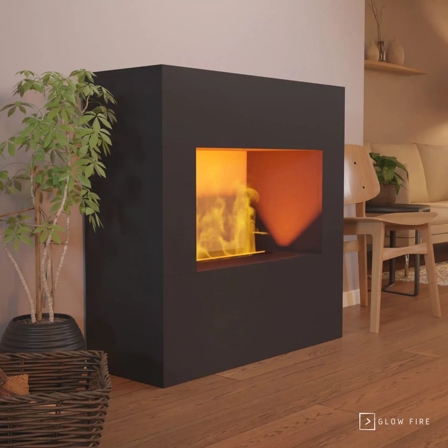 Goethe Wasserdampf Kamin - Schwarz