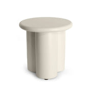 Beistelltisch Rib Oyster Beige – Outdoor Komposit Akzenttisch