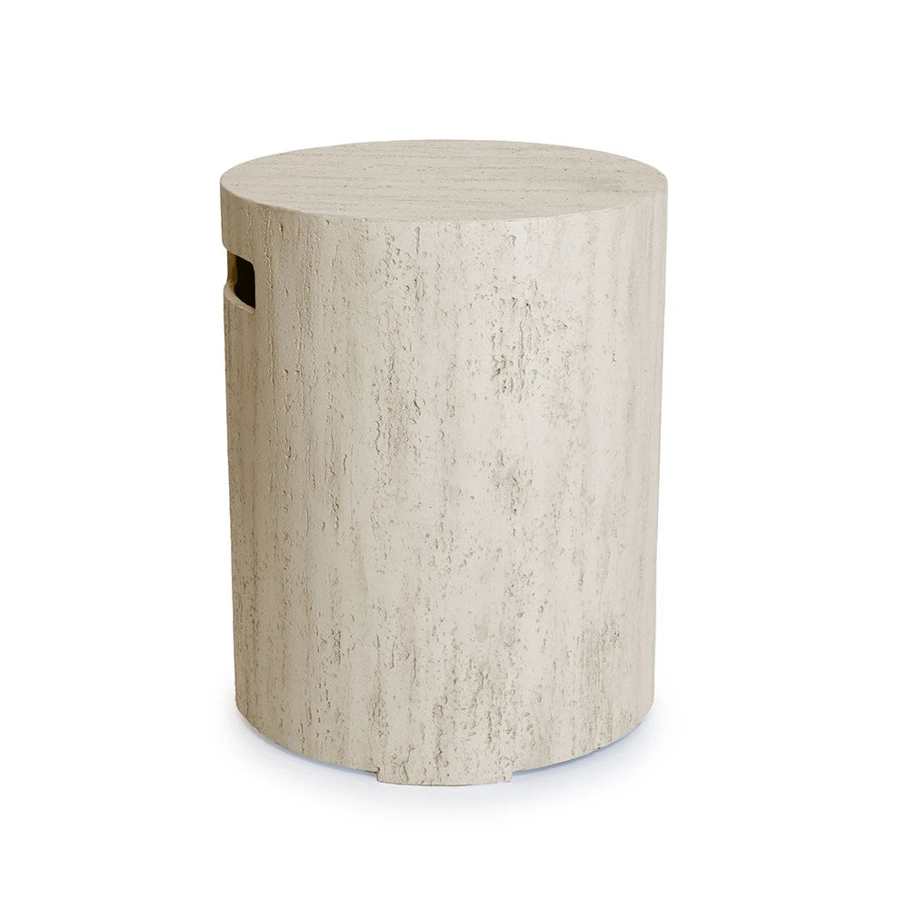 Enclosure Rund Travertin – Gasflaschenabdeckung