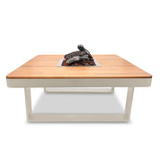 Horizon 95 Austern Beige – Quadratischer Gas-Feuertisch