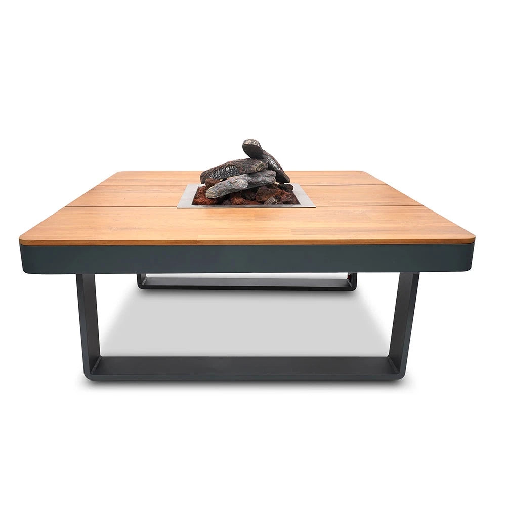Horizon 95 Rauchiger Anthrazit – Quadratischer Gaskamin-Tisch