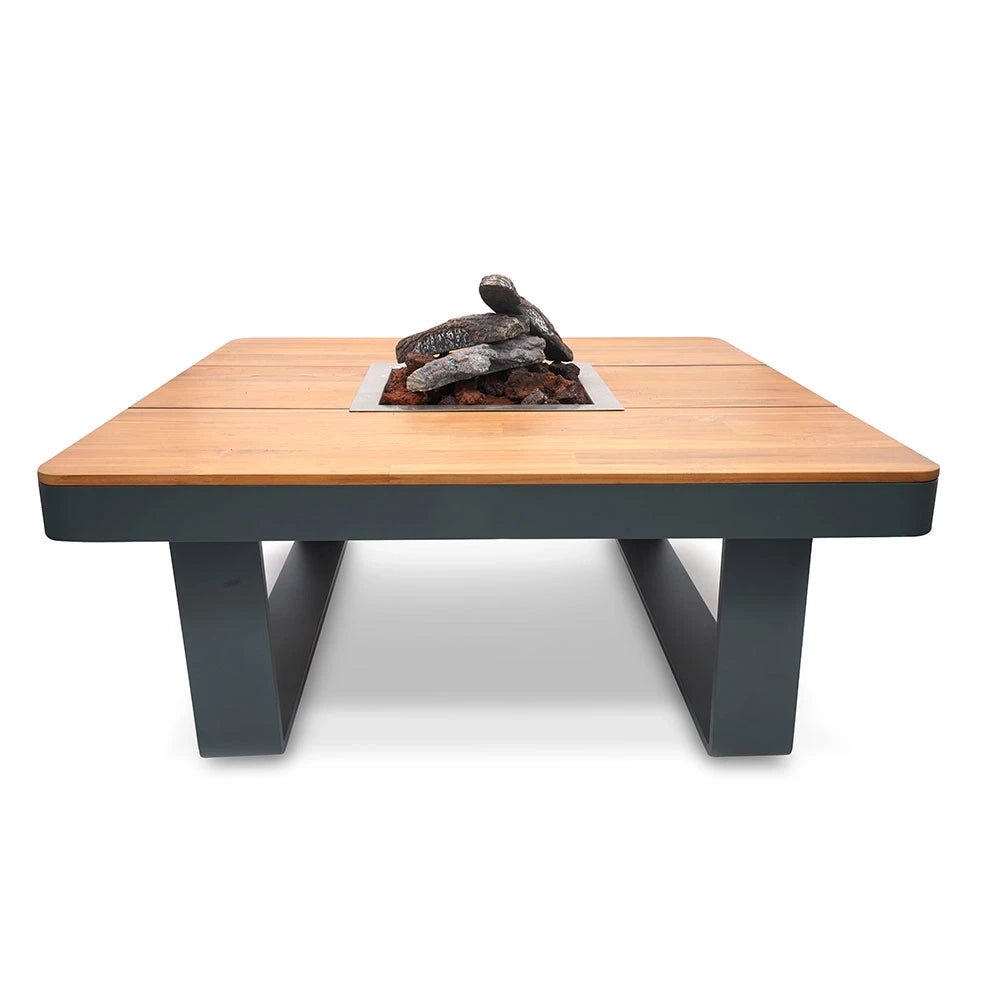 Horizon 95 Rauchiger Anthrazit – Quadratischer Gaskamin-Tisch