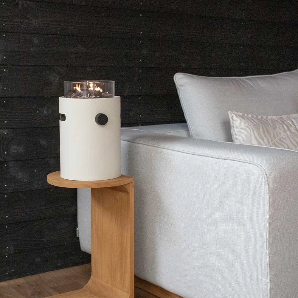 Lumi Austern Beige – Gas-Tischkamin