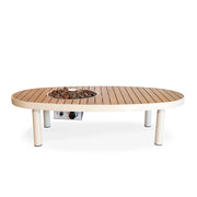 Riviera 140 Oyster Beige – Ovaler Gasfeuertisch