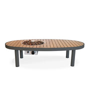 Riviera 140 Smokey Anthracite – Ovaler Gas-Feuertisch
