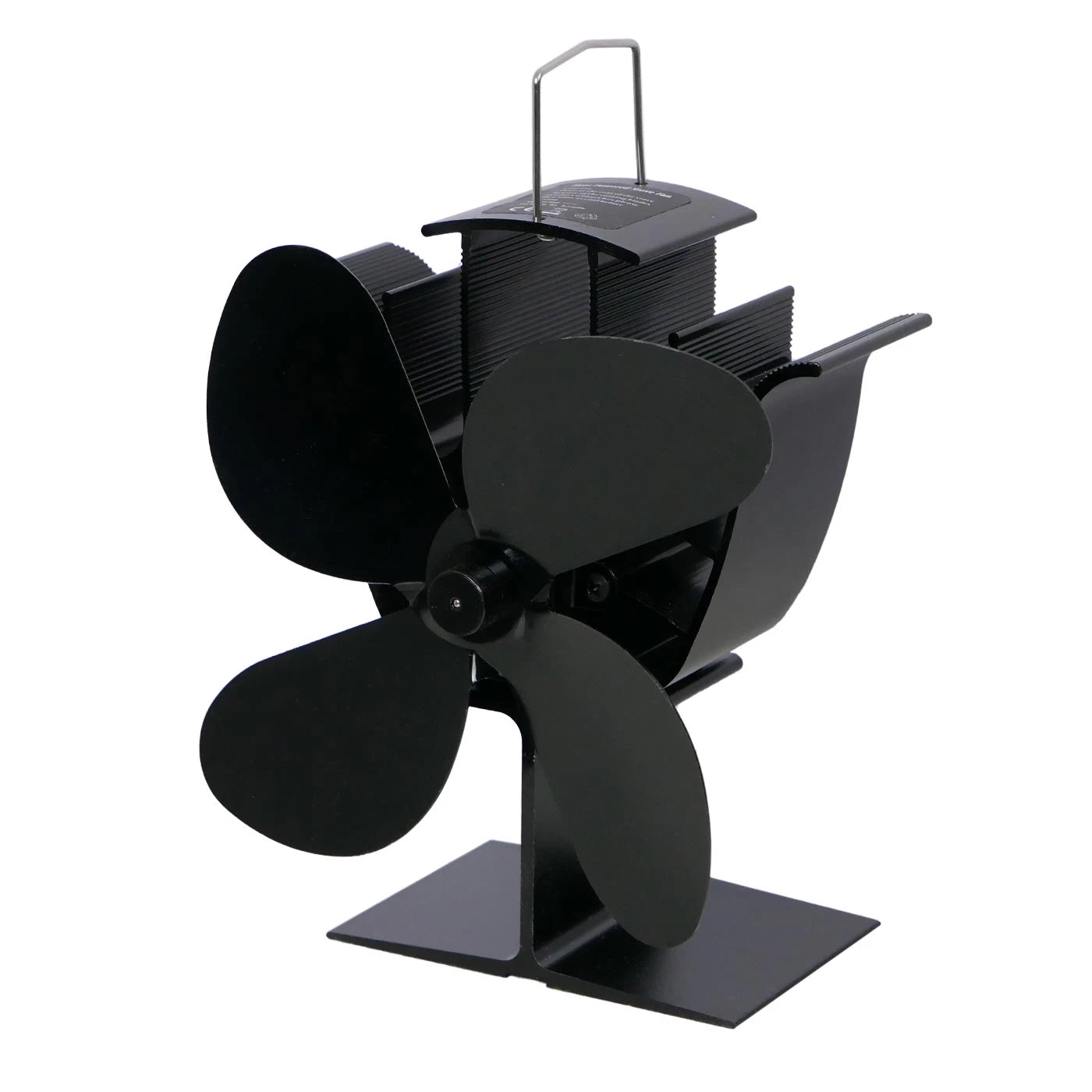 Kompakter wärmebetriebener Ofenventilator - 4 Blätter | Stahl