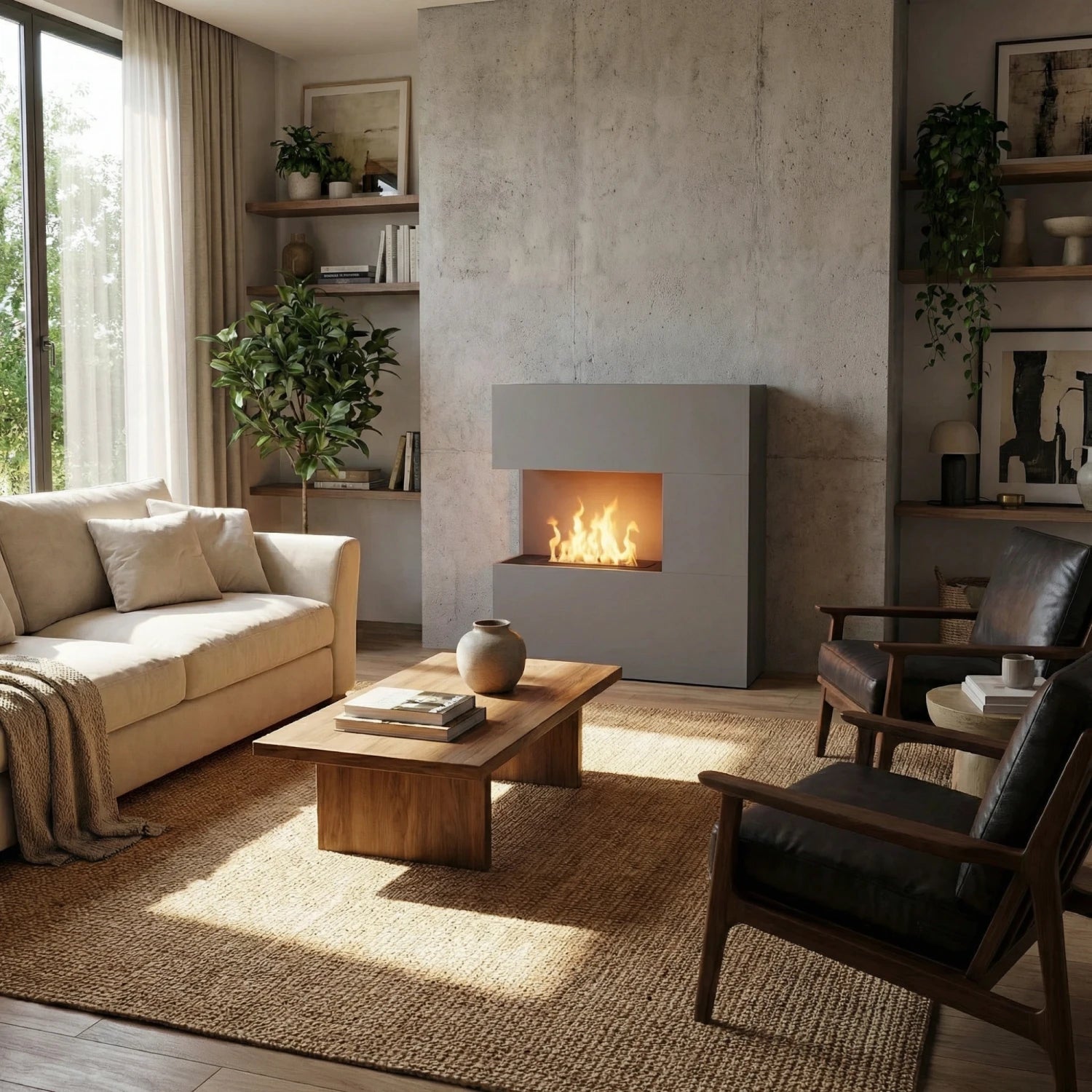 Schiller Wasserdampf Kamin - Grau