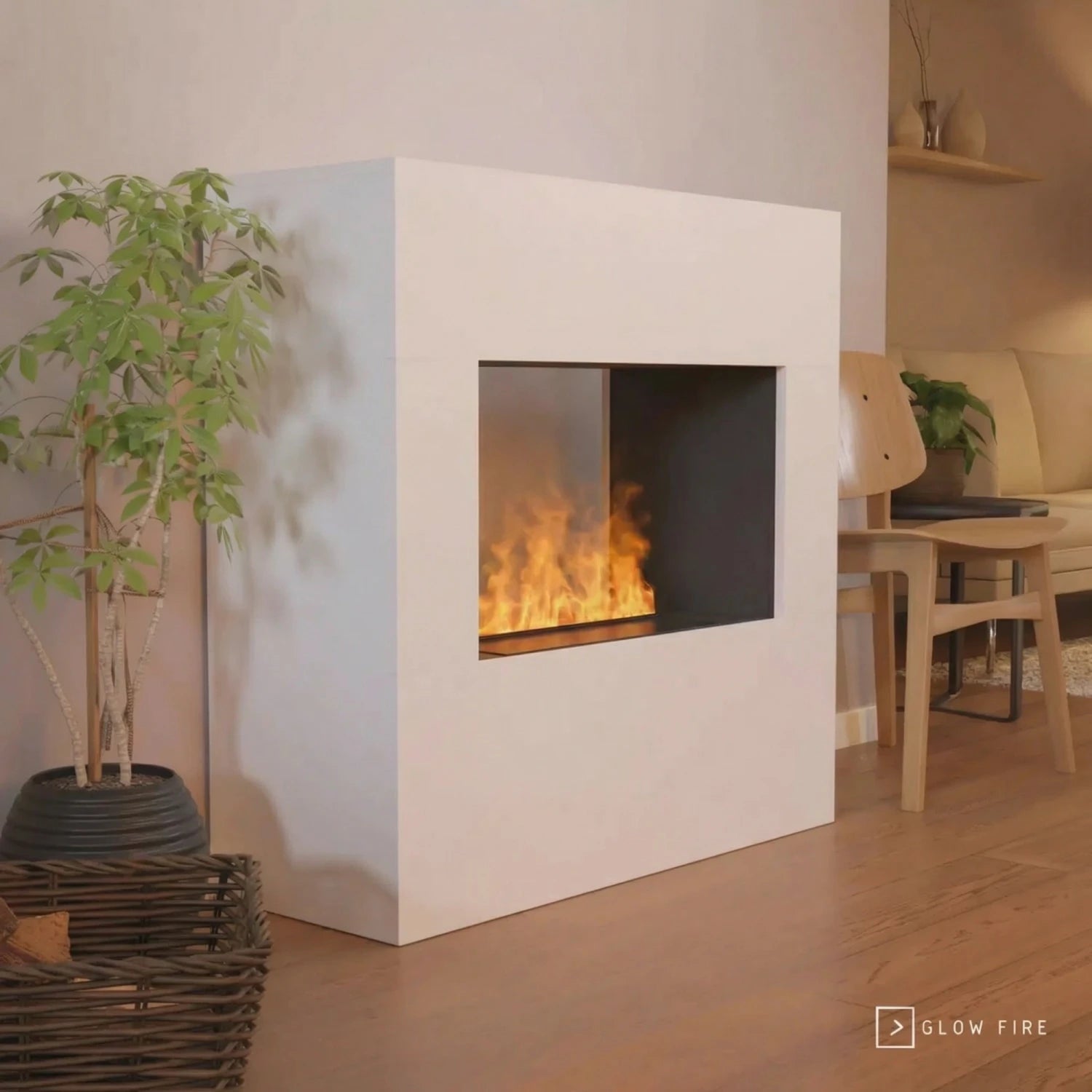 Goethe Wasserdampf Kamin - Weiß