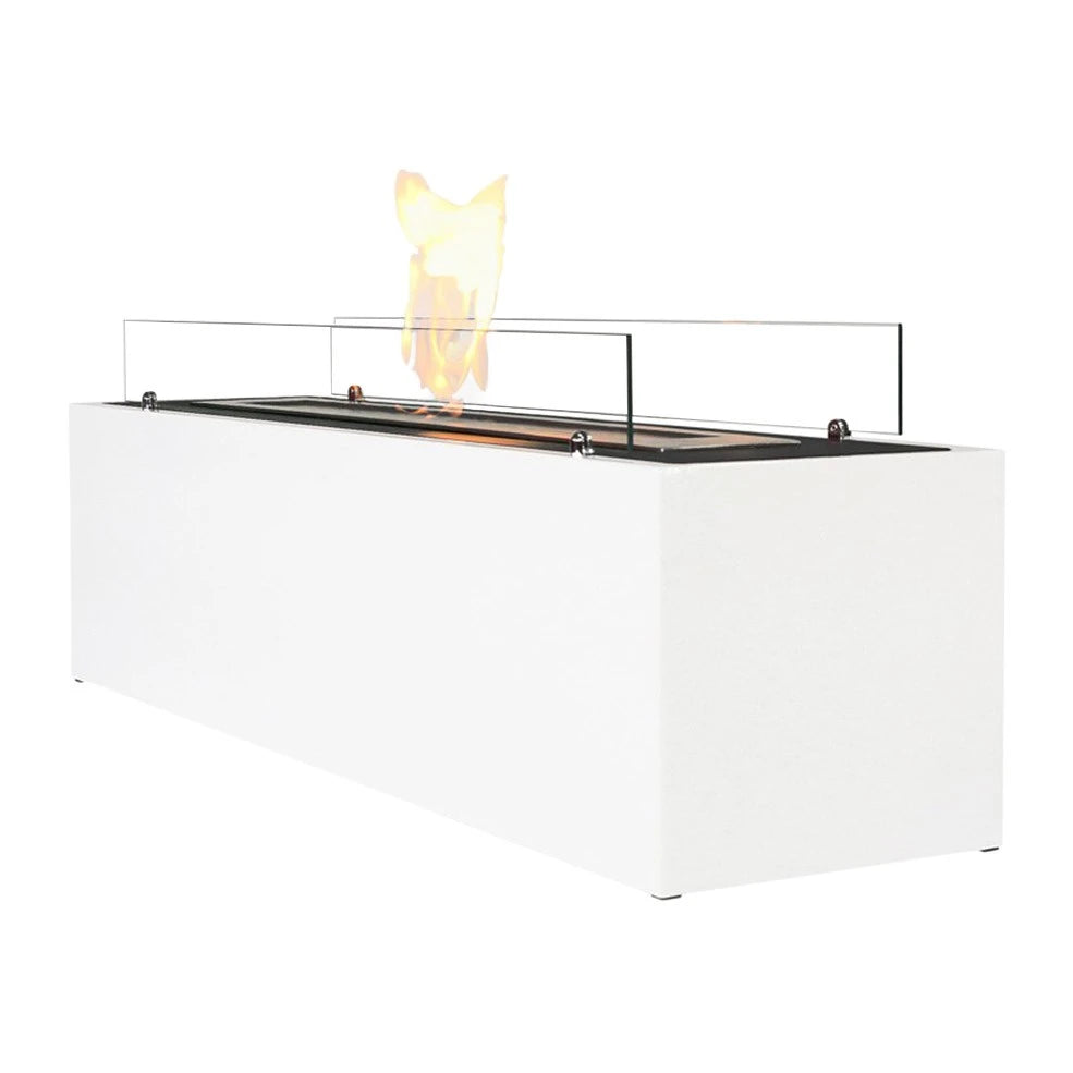 Freistehend 130 cm Biokamin - Weiß