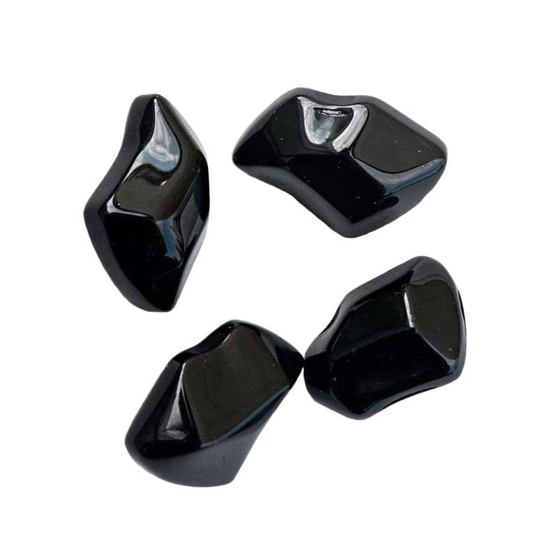 Black crystals decoration for gas fireplace
