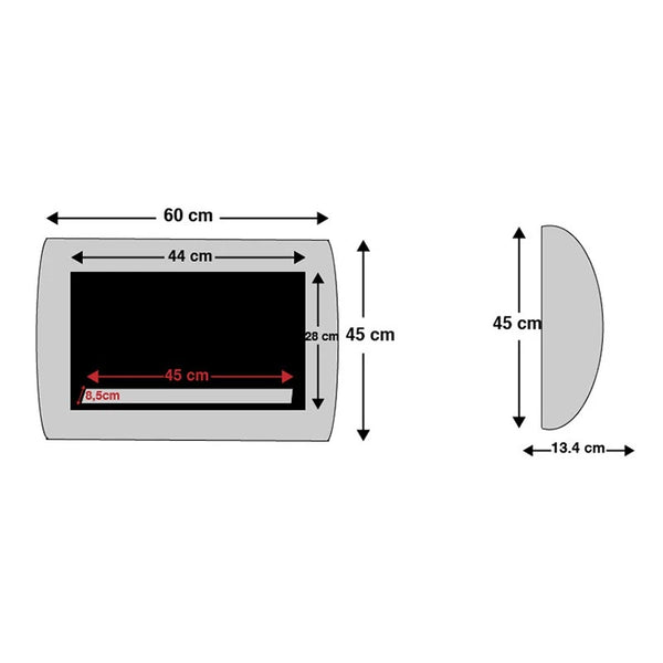 Ocean - Ethanol-Wandkamin Schwarz