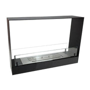 Eingebauter Kamin schwarz 60 cm