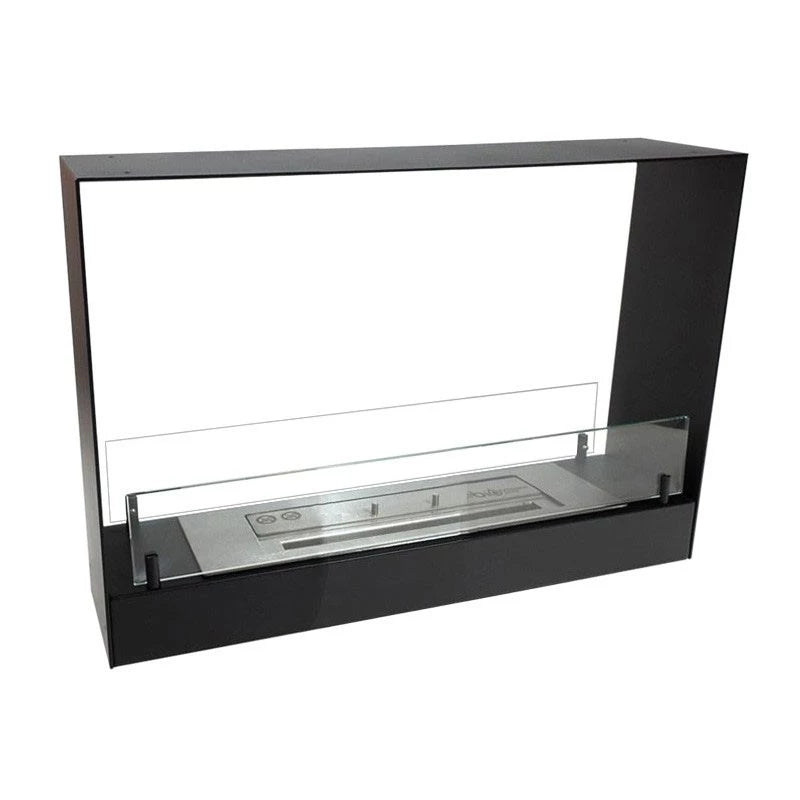 Eingebauter Kamin schwarz 60 cm