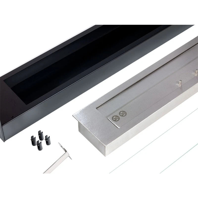 Schwarzer Bio Kamin 100 cm