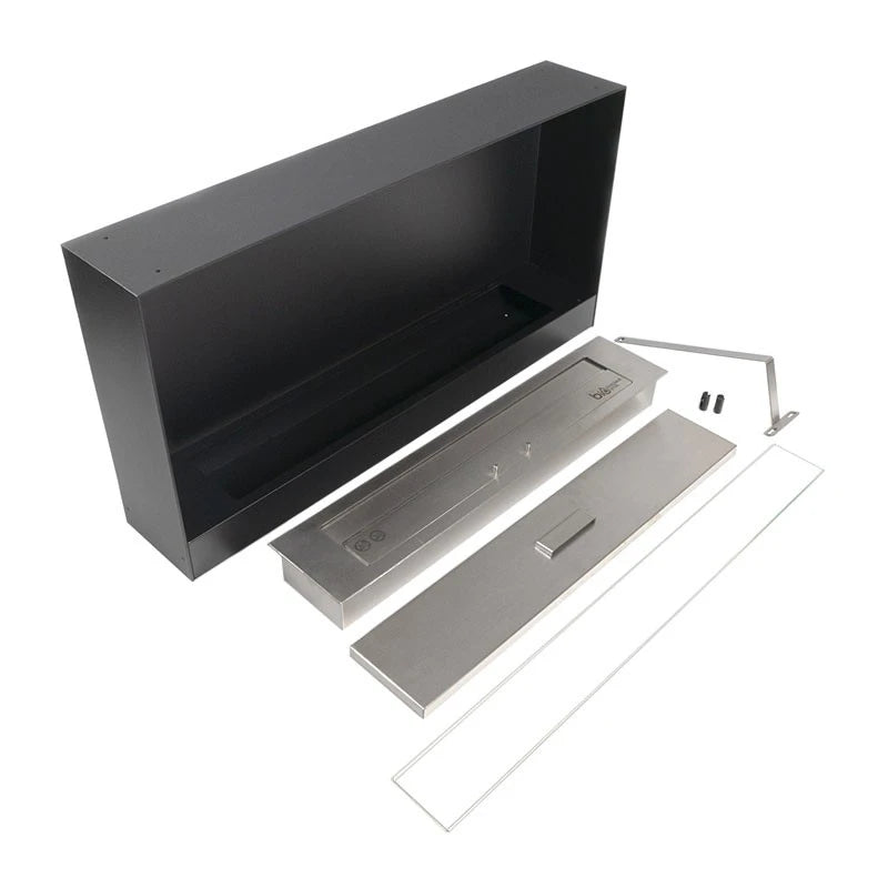Schwarzer 100 cm Ethanol Einbaukamin