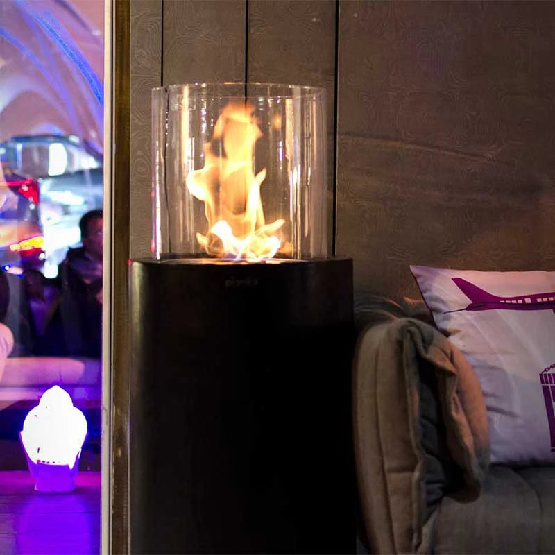 Totem bioethanol fireplace in circular design