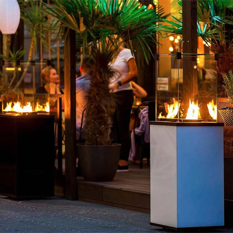 Fernbedienbarer Deluxe Patio Gaskamin – Weiß