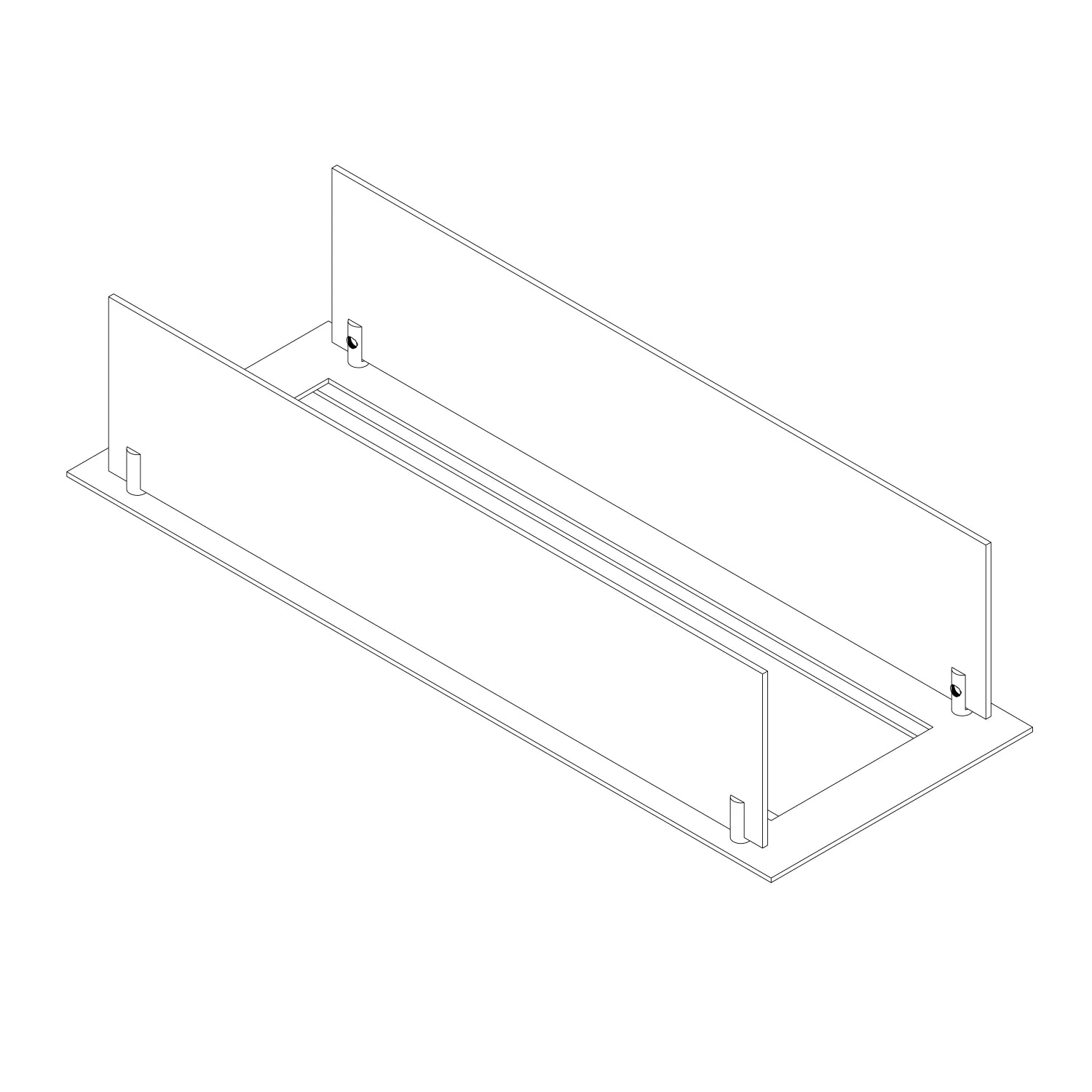 Einbauprofil für 60 cm Brenner