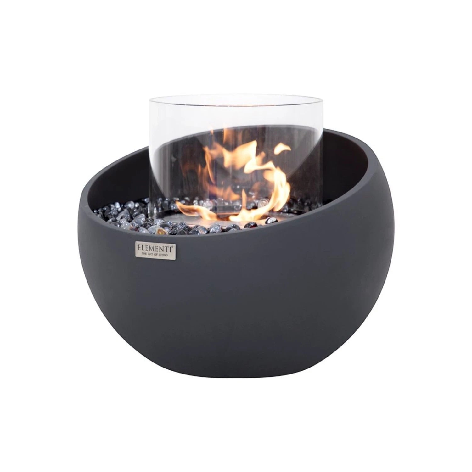 FIRENZE Bioethanol Schale S – Schiefer Schwarz