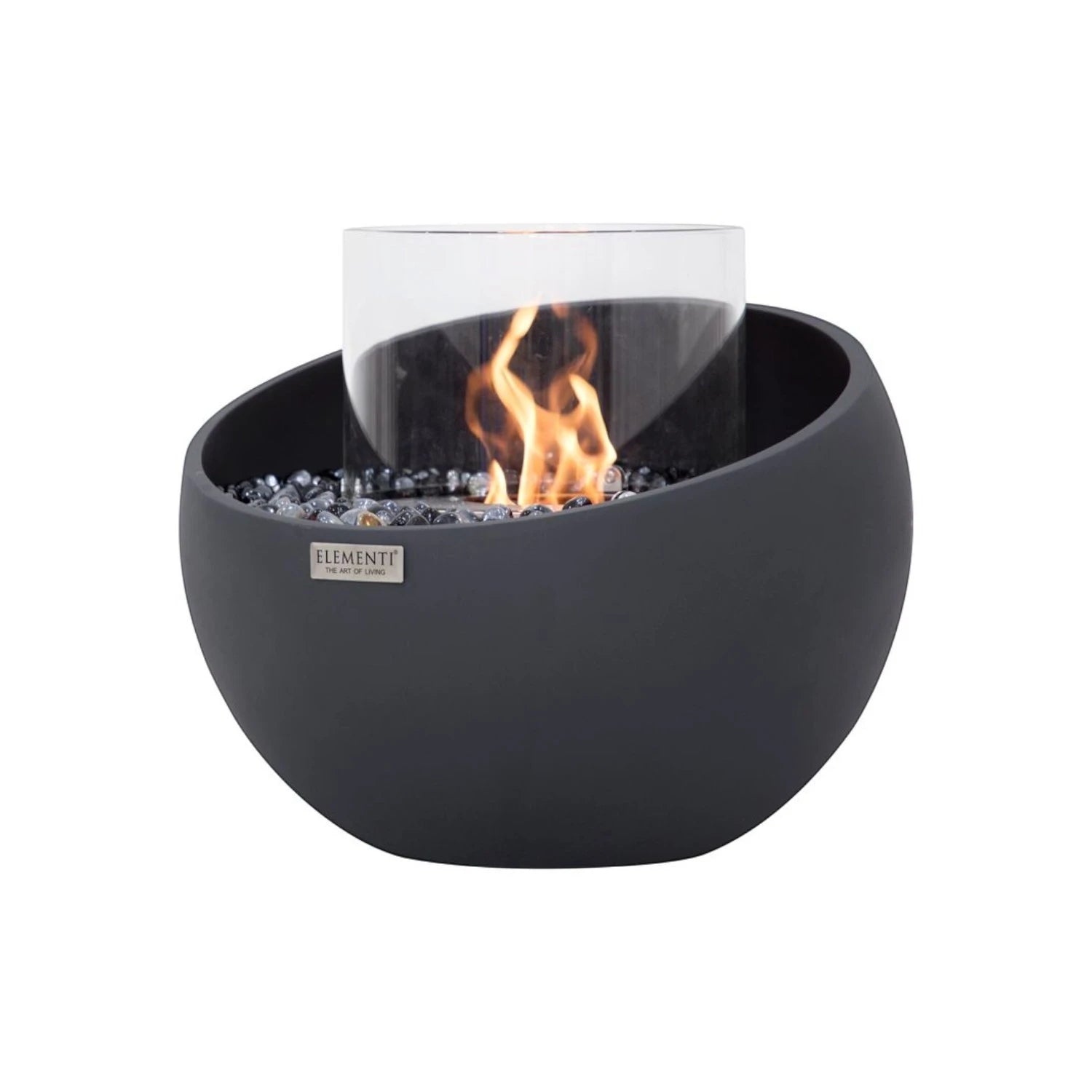 FIRENZE Bioethanol Schale S – Schiefer Schwarz