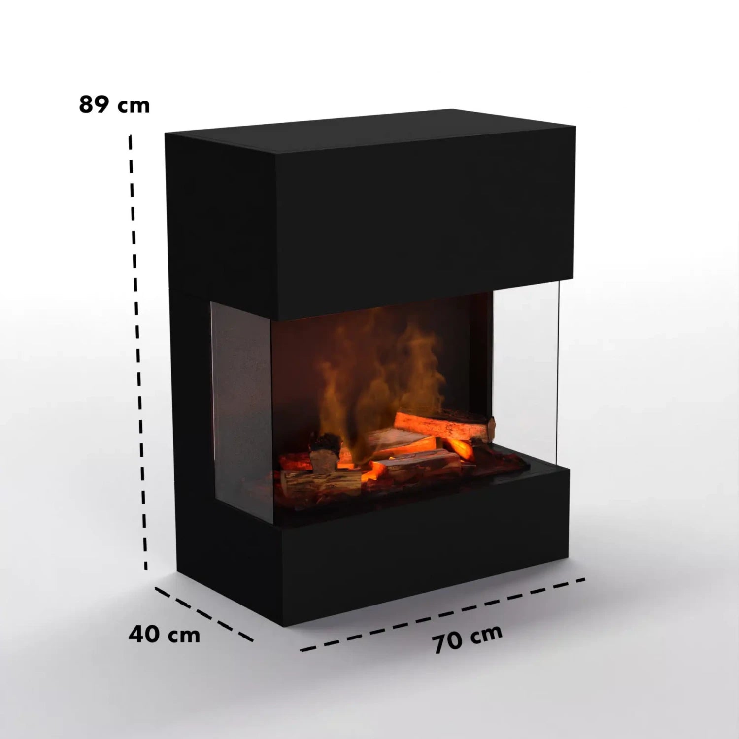 Kästner Wasserdampf Kamin - Schwarz