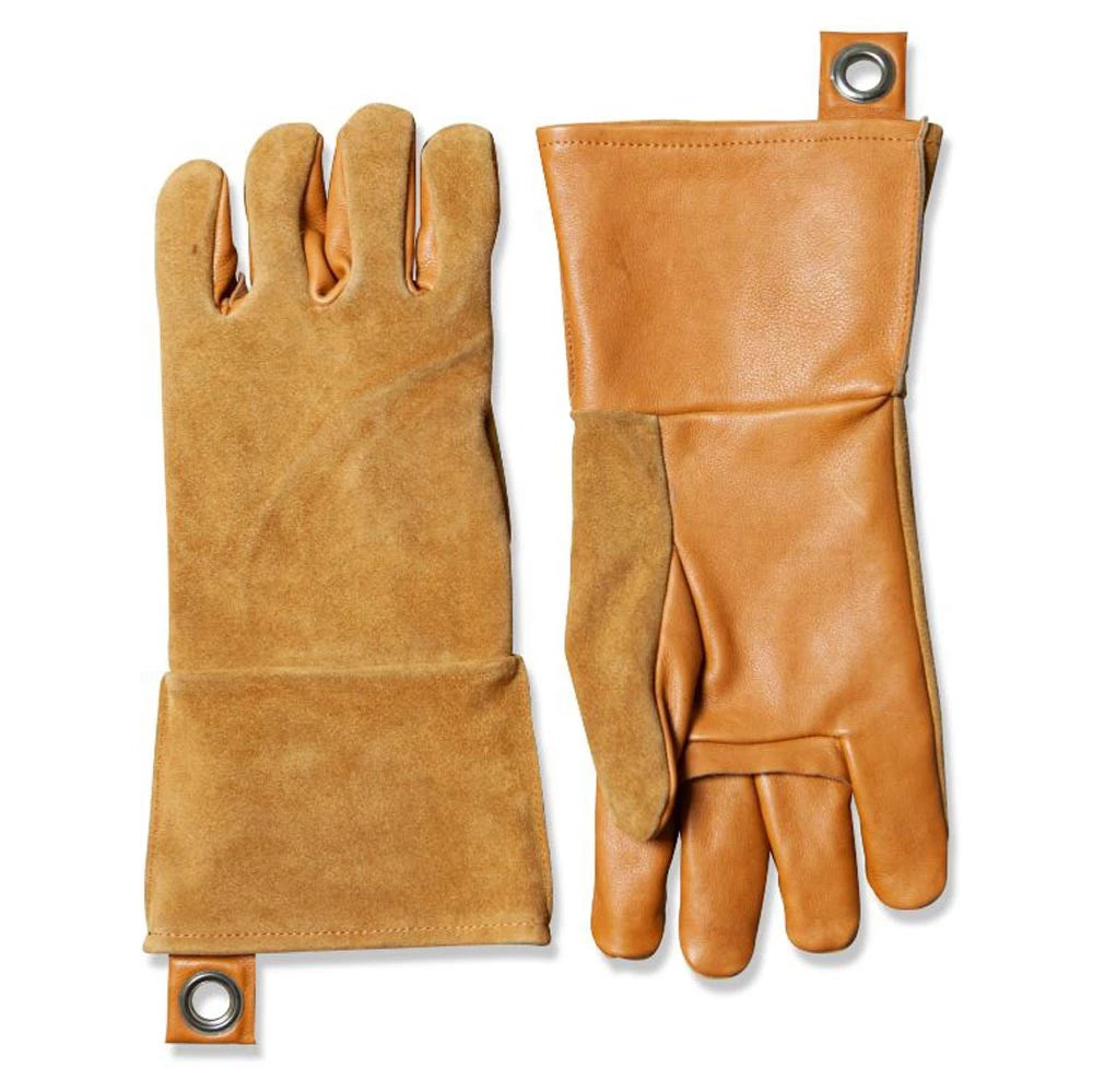 Grillhandschuhe aus hellem Leder - 2 Stück