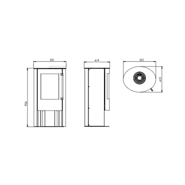 Freistehender Bio-Kamin 20Bazic R